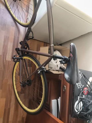 Bicicleta Fixie Ruedas Amarillas