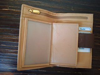 Monedero Billetero Señora Beige y Marrón