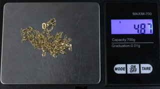 Cadena de oro de 18k. Peso: 4.87 gr.