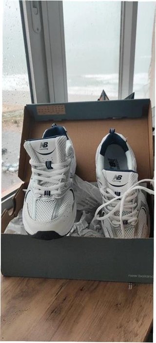 New Balance 530 Blanco Plata Azul Talla 37.5
