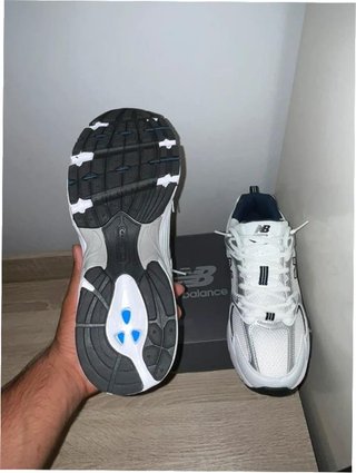 New Balance 530 Blanco Plata Marino Talla 42