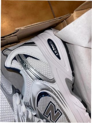 New Balance 530 Blanco Plata Azul Talla 42.5