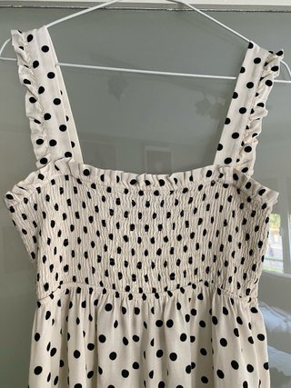 Vestido Zara lunares blanco y negro