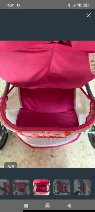Carrito gemelar de muñecas