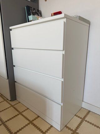 Cajonera IKEA MALM blanca 4 cajones