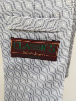 Corbata seda vintage El Corte Inglés Gris
