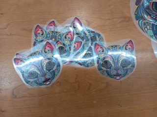Vinilos Gato  Estampar plancha Multicolor