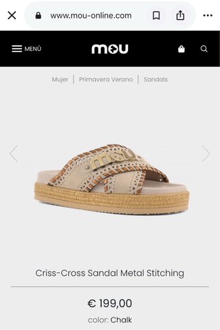Sandalias Mou Beige y Doradas Mujer