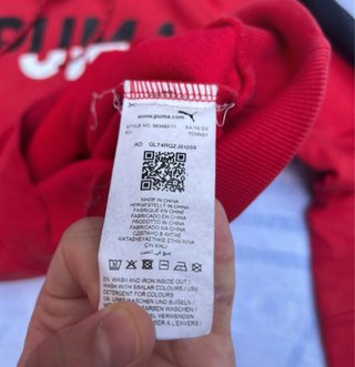 Sudadera Puma Roja Talla M