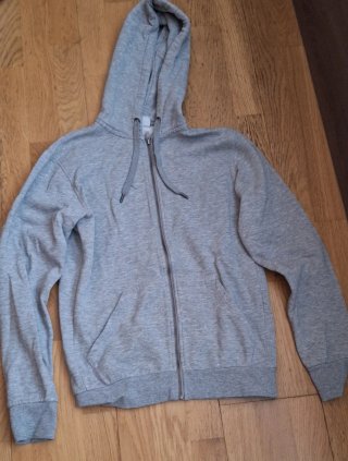 Sudadera gris con cremallera T.S
