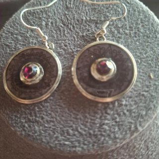 Set etnico collana e orecchini viola