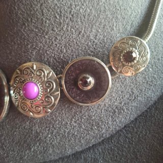 Set etnico collana e orecchini viola