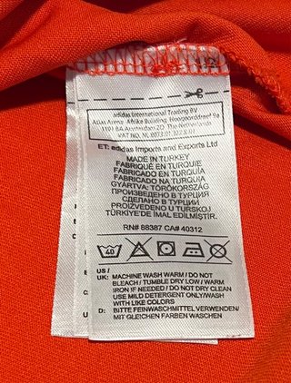 Camiseta Adidas Talla S naranja