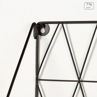 Estantería Pared Metálica Madera Diseño Triángulo