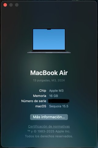 MacBook Air M3 16GB - Garantía ECI