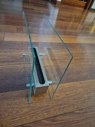 Chimenea Bioetanol Mesa Cristal y Metal