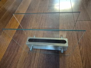 Chimenea Bioetanol Mesa Cristal y Metal