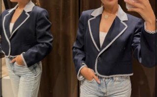 Blazer Zara azul talla S y L