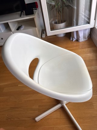 Silla de estudio infantil blanca