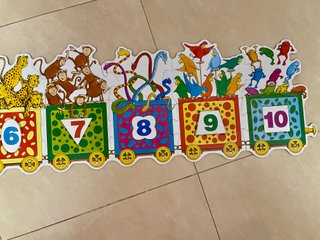 Puzzle Tren Animales. Vintage