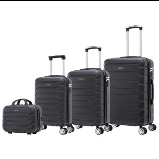 Set 4 Maletas Viaje Negras Rígidas