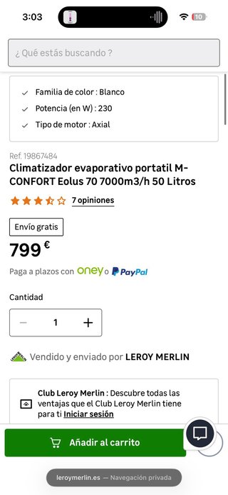 CLIMATIZADOR EVAPORATIVO EOLUS 70