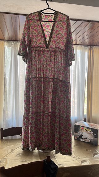 Vestido largo estampado floral