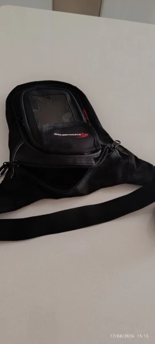 Mochila de pierna para motero negra