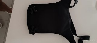 Mochila de pierna para motero negra