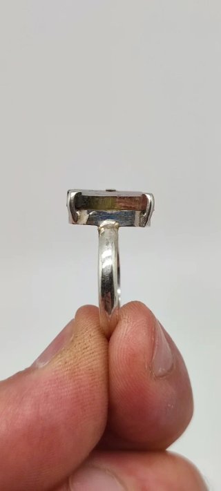 Anillo de Plata y Turmalina Sandía.