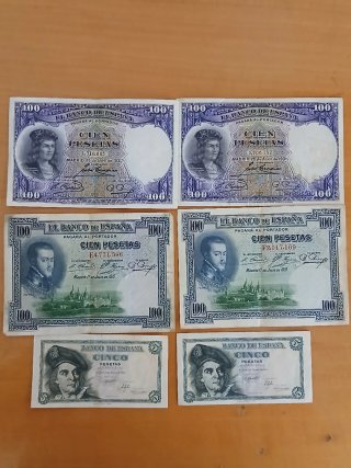 42 Billetes Españoles Colección