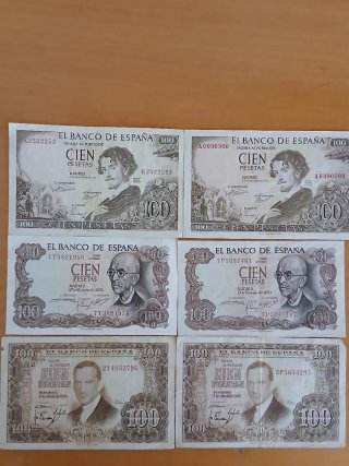 42 Billetes Españoles Colección