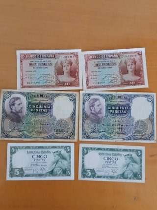 42 Billetes Españoles Colección