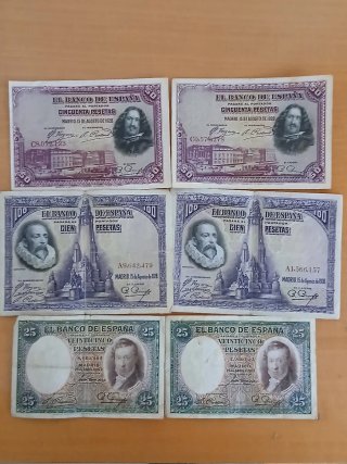 42 Billetes Españoles Colección