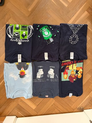 Lote 33 camisetas friky + sudadera, 59€ (1,8€/ud)
