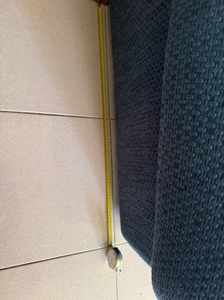 Sofá 3 plazas azul tela (urge venta)