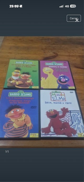 Lote 4 DVDs Barrio Sésamo (Español)