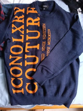 ICONO Jersey Azul Naranja Talla M