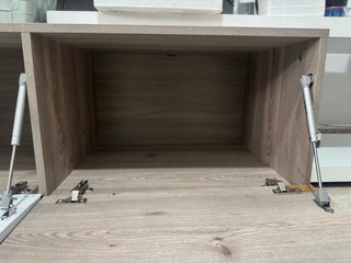 Mueble TV con vitrina y almacenaje