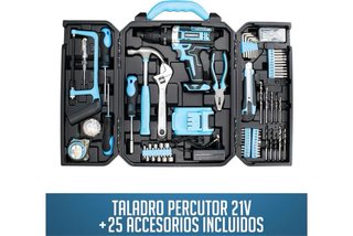 Maletín Herramientas con Taladro Percutor 21V
