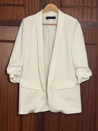Blazer Zara Blanco Talla M