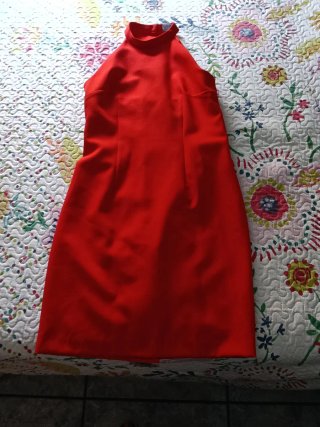 Vestido fiesta rojo talla 42