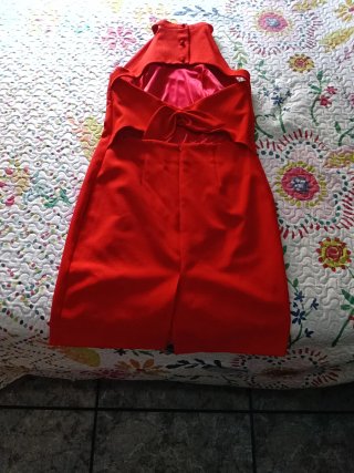 Vestido fiesta rojo talla 42