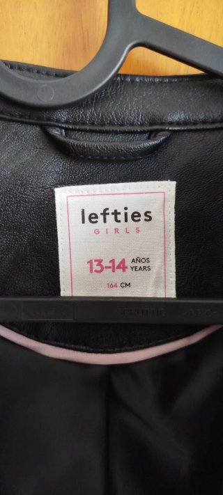 Cazadora polipiel niña 13-14 años LEFTIES