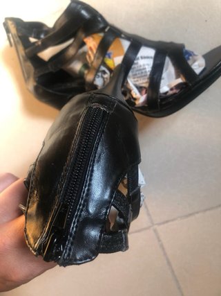 Zapatos de tacón negros tiras talla 39
