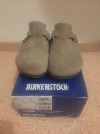 Zuecos Birkenstock NUEVAS Boston Gris Topo Talla43
