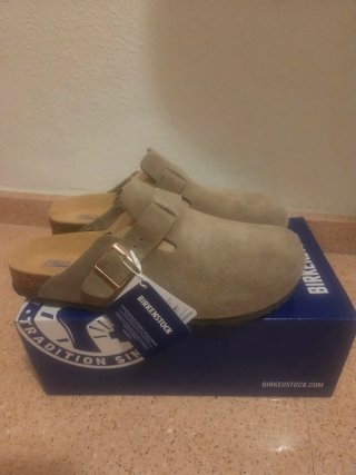 Zuecos Birkenstock NUEVAS Boston Gris Topo Talla43