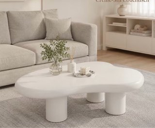 Mesa auxiliar blanca forma nube
