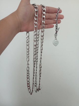 2 collares y 1 pulsera acero inoxidable