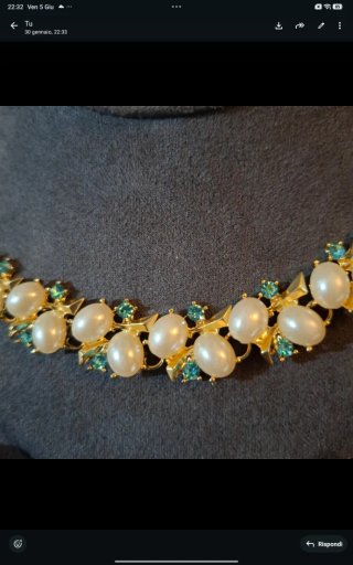 Set gioielli lusso perle e cristalli
